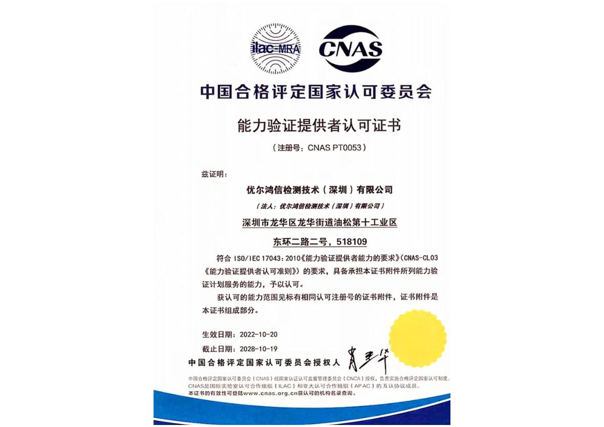能力验证提供者资质
